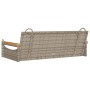 Banco columpio de ratán sintético gris 109x62x40 cm de vidaXL, Bancos de jardín - Ref: Foro24-368144, Precio: 86,03 €, Descue...