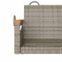 Banco columpio de ratán sintético gris 109x62x40 cm de vidaXL, Bancos de jardín - Ref: Foro24-368144, Precio: 86,03 €, Descue...