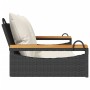 Swing bench with black synthetic rattan cushions 109x62x40 cm by vidaXL, garden benches - Ref: Foro24-368146, Price: 118,96 €...