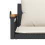 Swing bench with black synthetic rattan cushions 109x62x40 cm by vidaXL, garden benches - Ref: Foro24-368146, Price: 118,96 €...