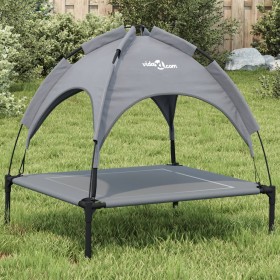 Dog bed with canopy anthracite oxford fabric and steel by vidaXL, Beds for dogs - Ref: Foro24-172597, Price: 38,47 €, Discoun...