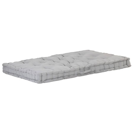 Cojín para palés algodón gris 120x80x10 cm de vidaXL, Cojines para sillas y sofás - Ref: Foro24-48678, Precio: 58,26 €, Descu...