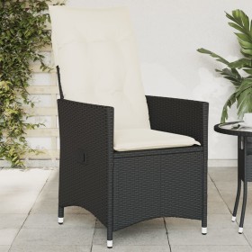 Garden recliner with black synthetic rattan cushions by vidaXL, Garden chairs - Ref: Foro24-365638, Price: 117,13 €, Discount: %