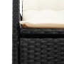 Garden recliner with black synthetic rattan cushions by vidaXL, Garden chairs - Ref: Foro24-365638, Price: 125,54 €, Discount: %