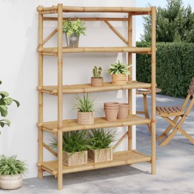 5-tier bamboo shelf 100x40x150 cm by vidaXL, Shelves - Ref: Foro24-366459, Price: 129,68 €, Discount: %