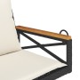 Swing bench with black synthetic rattan cushions 63x62x40 cm by vidaXL, garden benches - Ref: Foro24-368173, Price: 76,71 €, ...