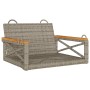 Graue Schaukelbank aus synthetischem Rattan, 63 x 62 x 40 cm von vidaXL, Gartenbänke - Ref: Foro24-368171, Preis: 67,99 €, Ra...