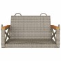 Graue Schaukelbank aus synthetischem Rattan, 63 x 62 x 40 cm von vidaXL, Gartenbänke - Ref: Foro24-368171, Preis: 67,57 €, Ra...