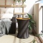 Trommelförmiger Gartentisch aus synthetischem Rattan und schwarzem Holz von vidaXL, Gartentische - Ref: Foro24-368296, Preis:...