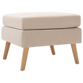 Cream fabric stool by vidaXL, Ottomans - Ref: Foro24-288736, Price: 103,99 €, Discount: %