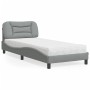 Cama con colchón tela gris claro 90x190 cm de vidaXL, Camas y somieres - Ref: Foro24-3208499, Precio: 279,74 €, Descuento: %