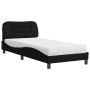 Cama con colchón tela negro 90x190 cm de vidaXL, Camas y somieres - Ref: Foro24-3208501, Precio: 274,52 €, Descuento: %