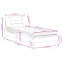 Bed with black fabric mattress 90x190 cm by vidaXL, Beds and slatted bases - Ref: Foro24-3208501, Price: 274,52 €, Discount: %