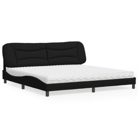 Bett mit schwarzer Stoffmatratze 200x200 cm von vidaXL, Betten und Lattenroste - Ref: Foro24-3208557, Preis: 506,99 €, Rabatt: %