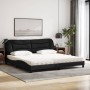 Cama con colchón tela negro 200x200 cm de vidaXL, Camas y somieres - Ref: Foro24-3208557, Precio: 511,55 €, Descuento: %