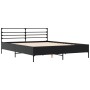 Estructura de cama madera de ingeniería y metal negro 150x200cm de vidaXL, Camas y somieres - Ref: Foro24-3280047, Precio: 15...