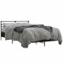 Estructura cama madera ingeniería metal roble ahumado 140x190cm de vidaXL, Camas y somieres - Ref: Foro24-3280079, Precio: 14...