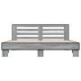 Sonoma gray metal engineered wood bed frame 200x200 cm by vidaXL, Beds and slatted bases - Ref: Foro24-3280085, Price: 178,00...