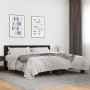 Engineered wood and black metal bed frame 180x200cm by vidaXL, Beds and slatted bases - Ref: Foro24-3280087, Price: 175,35 €,...