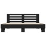 Engineered wood and black metal bed frame 180x200cm by vidaXL, Beds and slatted bases - Ref: Foro24-3280087, Price: 175,35 €,...