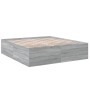 Estructura de cama madera de ingeniería gris Sonoma 200x200 cm de vidaXL, Camas y somieres - Ref: Foro24-3280900, Precio: 158...