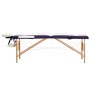 Camilla de masaje plegable 2 zonas madera blanco y morado de vidaXL, Mesas de masaje - Ref: Foro24-110209, Precio: 130,06 €, ...