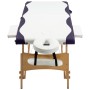 Camilla de masaje plegable 2 zonas madera blanco y morado de vidaXL, Mesas de masaje - Ref: Foro24-110209, Precio: 130,06 €, ...