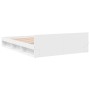 White engineered wood bed frame with drawers 150x200 cm by vidaXL, Beds and slatted bases - Ref: Foro24-3280741, Price: 176,8...