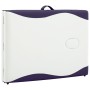 Camilla de masaje plegable 2 zonas madera blanco y morado de vidaXL, Mesas de masaje - Ref: Foro24-110209, Precio: 130,06 €, ...