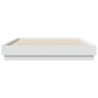 Estructura de cama madera de ingeniería blanca 150x200 cm de vidaXL, Camas y somieres - Ref: Foro24-3209849, Precio: 127,99 €...