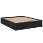 Estructura de cama madera de ingeniería negra 160x200 cm de vidaXL, Camas y somieres - Ref: Foro24-3281001, Precio: 128,22 €,...