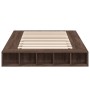 Oak brown engineered wood bed frame 120x190 cm by vidaXL, Beds and slatted bases - Ref: Foro24-3280509, Price: 157,87 €, Disc...