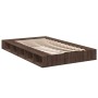 Oak brown engineered wood bed frame 120x190 cm by vidaXL, Beds and slatted bases - Ref: Foro24-3280509, Price: 157,87 €, Disc...