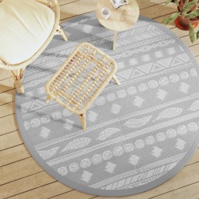 Gray PP outdoor rug Ø160 cm by vidaXL, Outdoor protectors - Ref: Foro24-368531, Price: 23,66 €, Discount: %