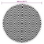 Black and white PP outdoor rug Ø200 cm by vidaXL, Outdoor protectors - Ref: Foro24-368476, Price: 39,78 €, Discount: %