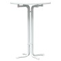 Mesa alta de comedor madera ingeniería y acero blanco Ø80x110cm de vidaXL, Mesas de cocina y de comedor - Ref: Foro24-4008304...