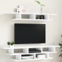 White engineered wood wall TV cabinets by vidaXL, TV Furniture - Ref: Foro24-840730, Price: 53,94 €, Discount: %