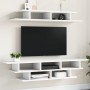 Muebles de TV de pared madera de ingeniería blanco de vidaXL, Muebles TV - Ref: Foro24-840730, Precio: 54,26 €, Descuento: %