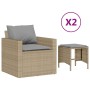 Gartensofa-Set mit Kissen, 4-teilig, beiges synthetisches Rattan von vidaXL, Gartensets - Ref: Foro24-366363, Preis: 245,67 €...