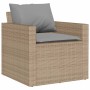 Gartensofa-Set mit Kissen, 4-teilig, beiges synthetisches Rattan von vidaXL, Gartensets - Ref: Foro24-366363, Preis: 245,67 €...