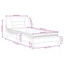 Bett mit schwarzer Stoffmatratze 100x200 cm von vidaXL, Betten und Lattenroste - Ref: Foro24-3208515, Preis: 315,34 €, Rabatt: %