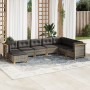 8-teiliges Gartensofa-Set und graue synthetische Rattankissen von vidaXL, Gartensets - Ref: Foro24-3261954, Preis: 613,59 €, ...