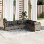 6-teiliges Gartenmöbel-Set und graue synthetische Rattankissen von vidaXL, Gartensets - Ref: Foro24-3261858, Preis: 472,76 €,...