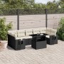 8-teiliges Gartensofa-Set und schwarze synthetische Rattankissen von vidaXL, Gartensets - Ref: Foro24-3267776, Preis: 618,61 ...