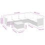 7-teiliges Gartensofa-Set mit grauen synthetischen Rattankissen von vidaXL, Gartensets - Ref: Foro24-3261864, Preis: 522,99 €...