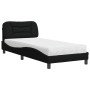 Cama con colchón tela negro 90x200 cm de vidaXL, Camas y somieres - Ref: Foro24-3208508, Precio: 277,99 €, Descuento: %