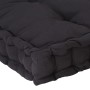 Cojín para palés algodón negro 120x40x7 cm de vidaXL, Cojines para sillas y sofás - Ref: Foro24-48673, Precio: 43,05 €, Descu...