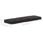 Cojín para palés algodón negro 120x40x7 cm de vidaXL, Cojines para sillas y sofás - Ref: Foro24-48673, Precio: 43,05 €, Descu...