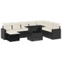 8-teiliges Gartensofa-Set und schwarze synthetische Rattankissen von vidaXL, Gartensets - Ref: Foro24-3267466, Preis: 611,28 ...