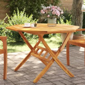 Folding garden table solid acacia wood Ø110x75 cm by vidaXL, Garden tables - Ref: Foro24-4004911, Price: 129,29 €, Discount: %